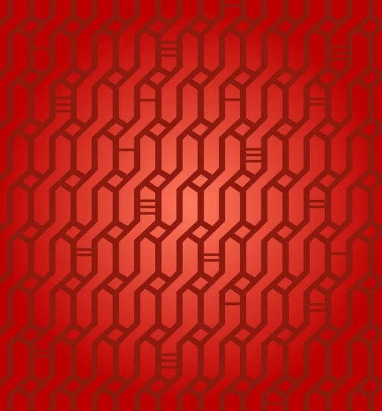 Patrón geométrico rojo sin costuras. Antecedentes. Trabajo de mimbre. Textura interminable decorativa para textiles de diseño, papeles de embalaje, paquetes, azulejos — Vector de stock