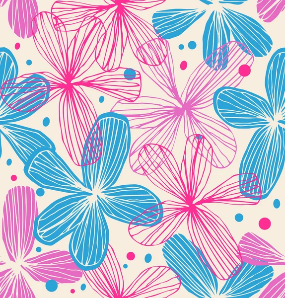 Floral motif décoratif sans couture — Image vectorielle