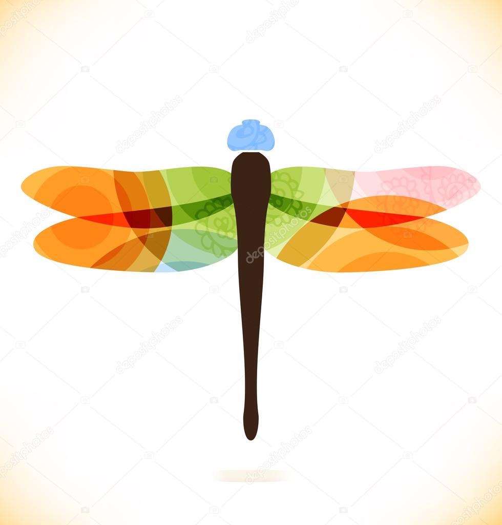 Vector multicolor isolated dragonfly. Beauty insect. Unusual element for gifts, cards, invitations