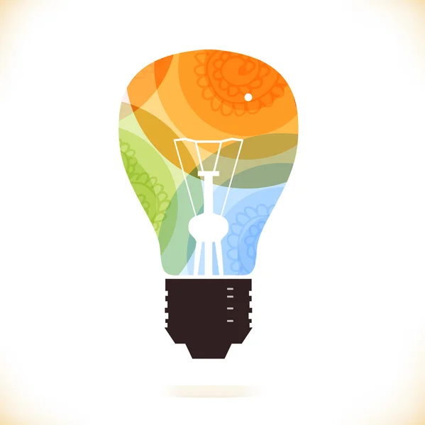 Multicolor isolerad lampa — Stock vektor