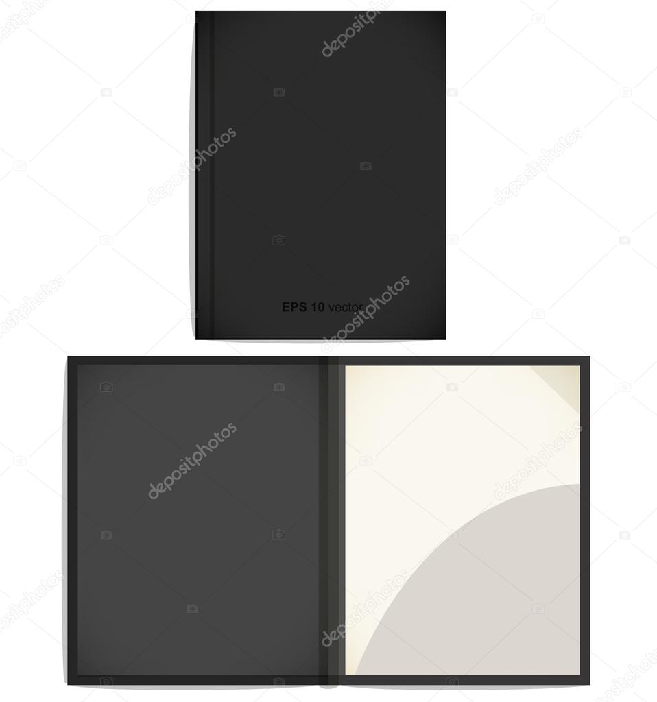 Craft folder, file, document case, paper-case with white leaf