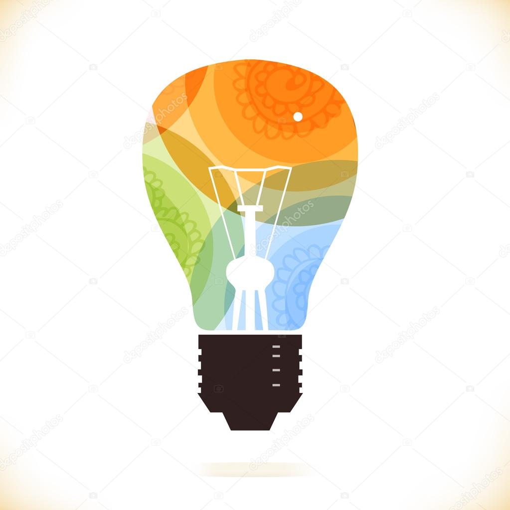 Multicolor isolated light bulb