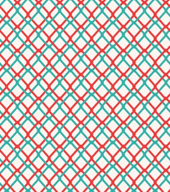 Dikişsiz kırmızı ve yeşil geometrik örgü deseni.