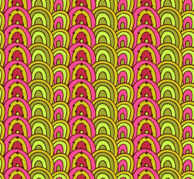 Dikişsiz karalama dalgalı model. Dekoratif asit arka plan