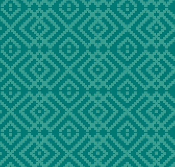 Textura decorativa de color turquesa sin costuras. Formación étnica tradicional — Vector de stock