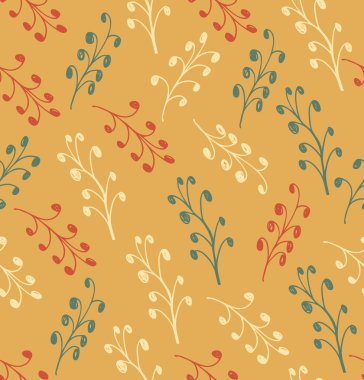 çiçekli sonbahar soyut desen