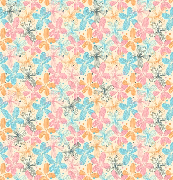 Bloemen daisy patroon — Stockvector