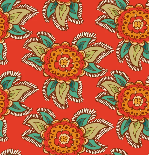 Textura floral decorativa colorida sin costuras — Archivo Imágenes Vectoriales