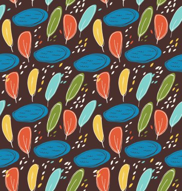 ağaçlar ve göl ile desen