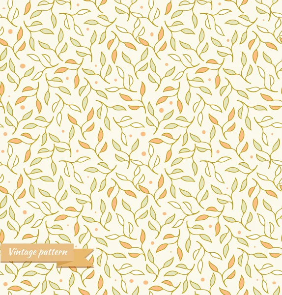 Pattern with decorative leafs — Stock Vector