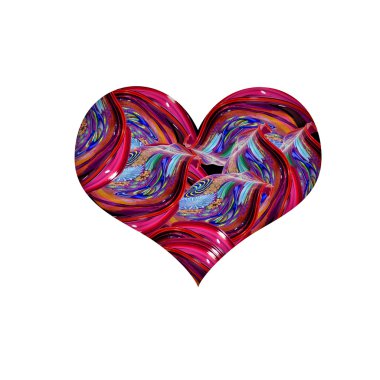 izole kalp beyaz arka plan