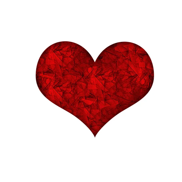 Beauty Heart red glass — Stock Photo, Image