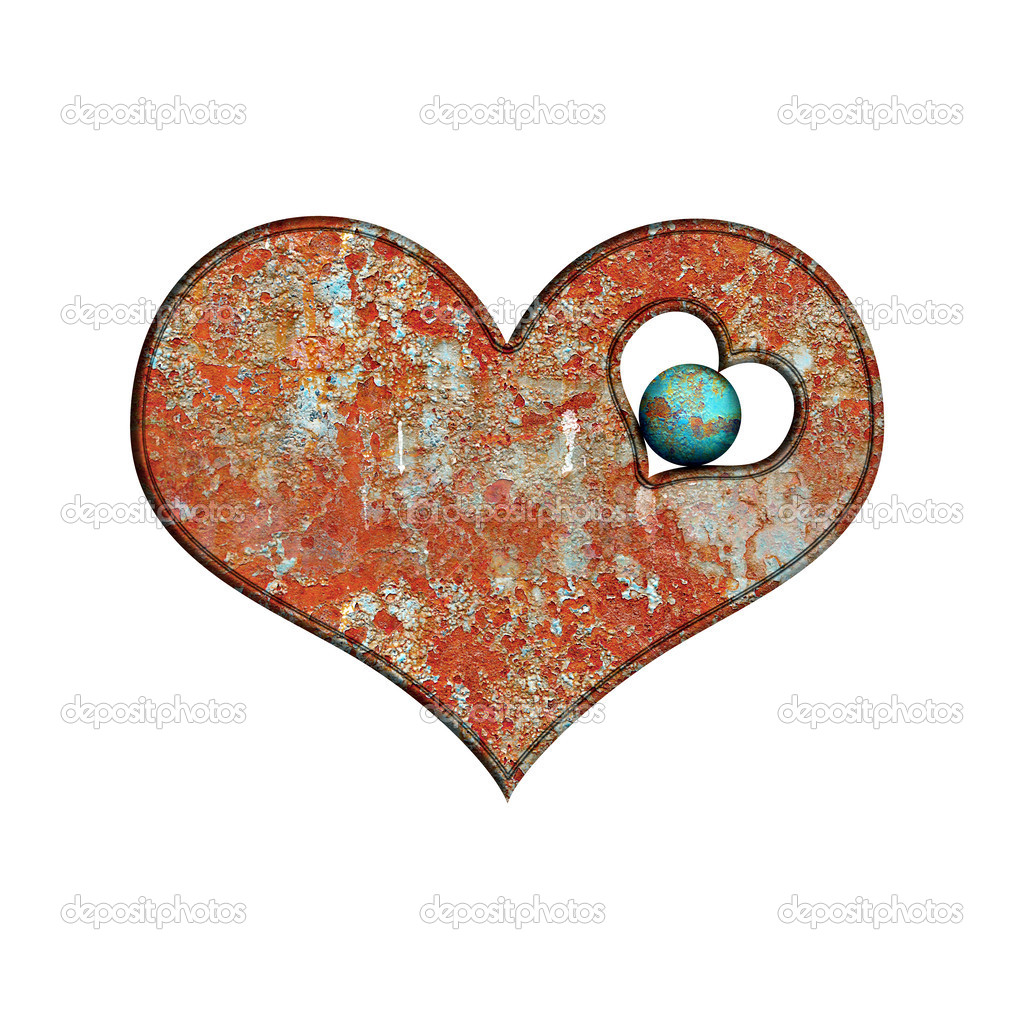 Beauty Heart rust texture