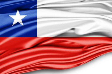 İpek üzerinde Şili bayrağı