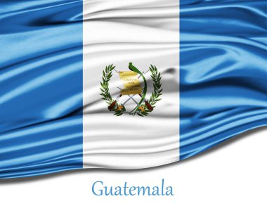İpek üzerinde Guatemala bayrağı