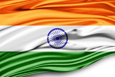 Hindistan ipek üzerine bayrak