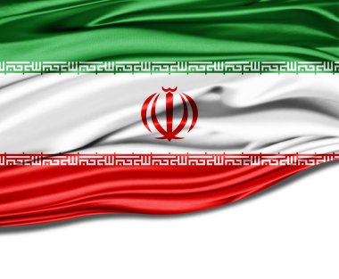 İran bayrağı ipeğe bağlı