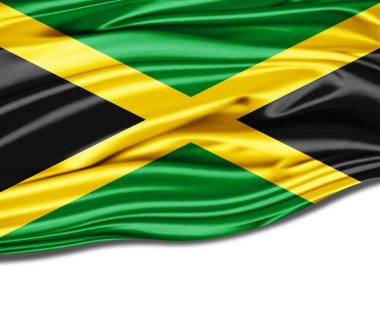 İpek üzerinde Jamaika bayrağı