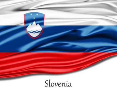 İpek üzerinde Slovenya bayrağı