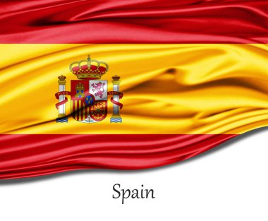 İpek üzerinde İspanya bayrağı