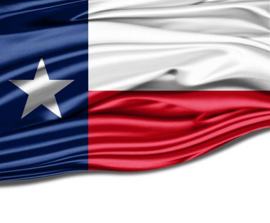 İpek üzerinde Teksas bayrağı