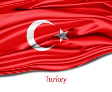 İpek üzerine Türkiye bayrağı