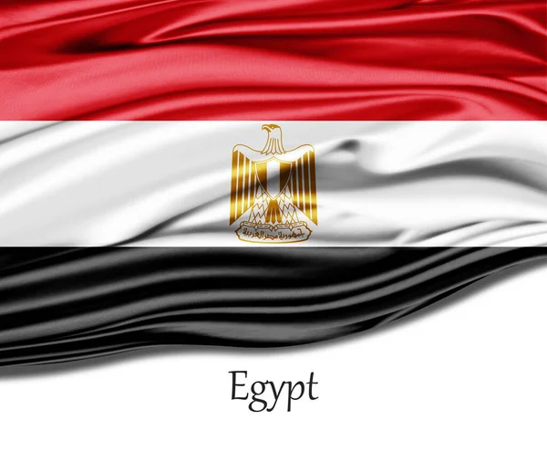 Bandeira Egito Seda — Fotografia de Stock