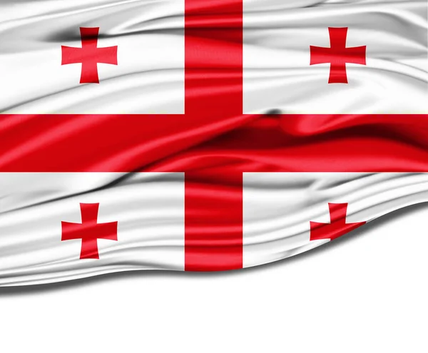 Σημαία Γεωργίας Επί Μεταξιού — Φωτογραφία Αρχείου