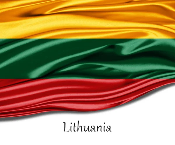 Lithuania Flag Silk — Stock Photo, Image