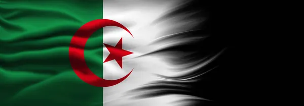 Algeria Flag Silk Illustration — стокове фото