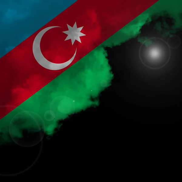 Azerbaigian Bandiera Nuvole Sfondo Illustrazione — Foto Stock