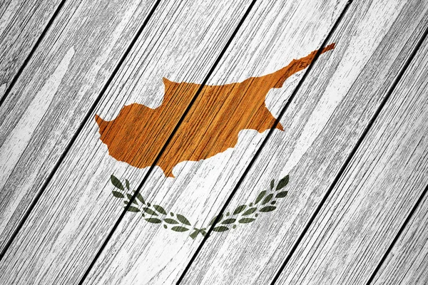 Bandera Chipre Madera Ilustración —  Fotos de Stock