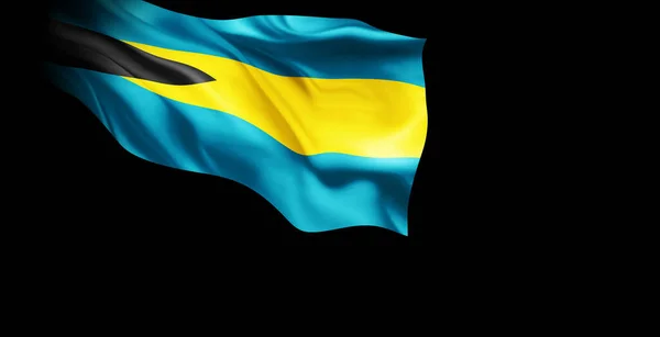Acenando Bandeira Bahamas Ilustração — Fotografia de Stock