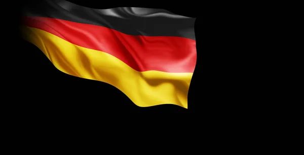 Flag Germany Waving Wind Illustration — Stockfoto