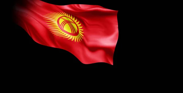 Rendu Drapeau National Kirghizistan — Photo