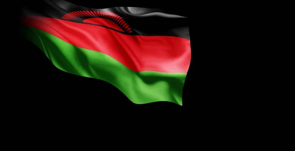 Bandeira Malawi Acenando Vento Ilustração — Fotografia de Stock