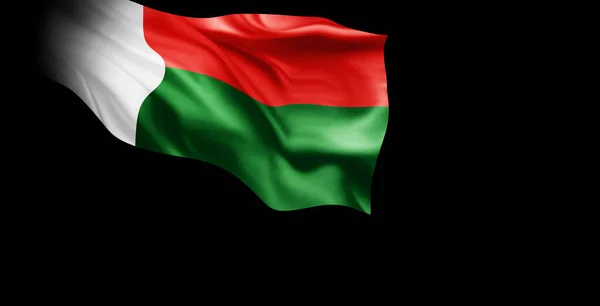 Bandeira Madagáscar Renderização — Fotografia de Stock