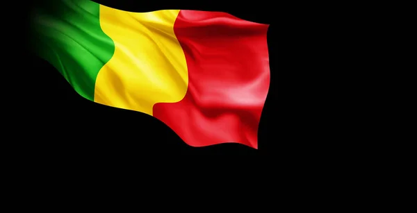 Flag Mali Waving Wind Rendering — Stock Photo, Image