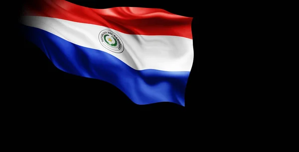 Machanie Flagą Kraju Paragwaju Ilustracja — Zdjęcie stockowe