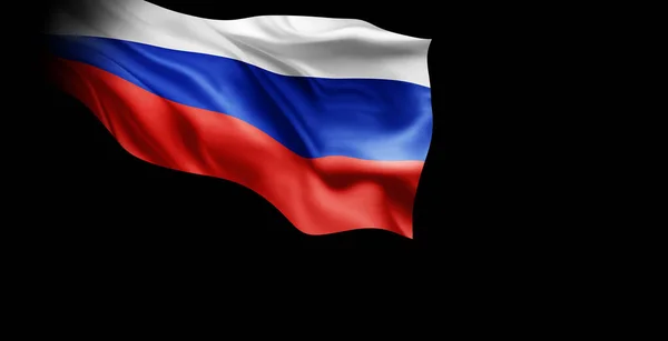 Die Russische Flagge Weht Wind Illustration — Stockfoto