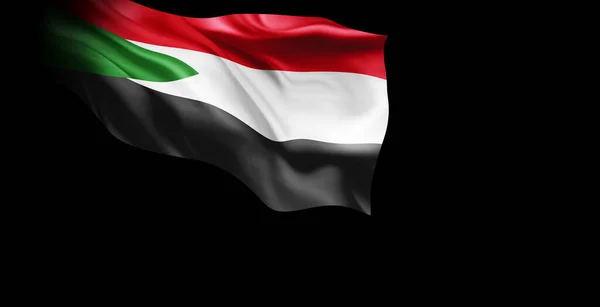 Waving Flag Sudan Illustration — Stock Photo, Image