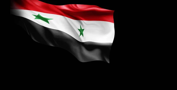 Розмахуючи Прапором Сирії Ілюстрація — стокове фото