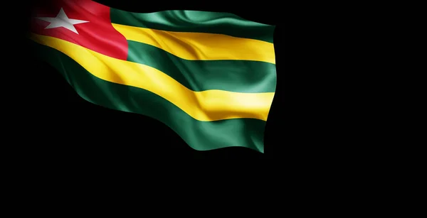 Vlag Van Togo Wapperend Wind Illustratie — Stockfoto