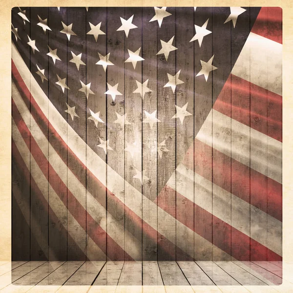 Amerikai Zászló Selyem Régi Háttér — Stock Fotó