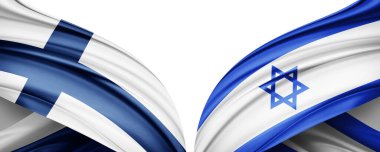 Metinleriniz, resimleriniz ve beyaz arkaplanınız için kopya alanı olan ipek bayrağı. 3B illüstrasyon