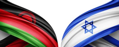 Metinleriniz, resimleriniz ve beyaz arkaplanınız için kopya alanı olan ipek bayrağı. 3B illüstrasyon