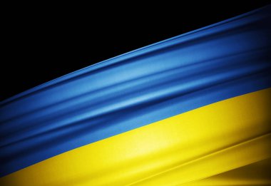 Ukrayna 'nın ulusal bayrak 33D resimlerini sallaması