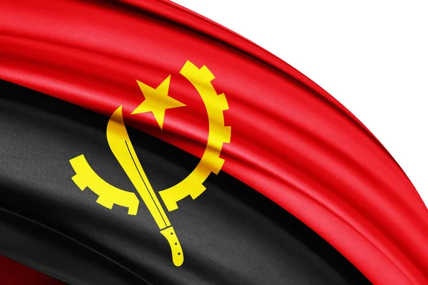 Angola Machając Flagą Krajową Ilustracja — Zdjęcie stockowe