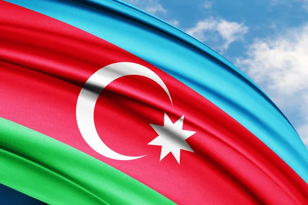 Flaga Azerbejdżanu Ilustracja — Zdjęcie stockowe