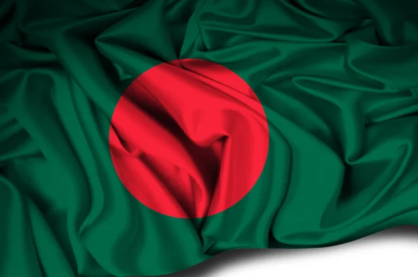 Bandera Bangladesh Ondeando Viento —  Fotos de Stock